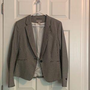 Suit Jacket - H &M  Lined Black and Creme    Size 8